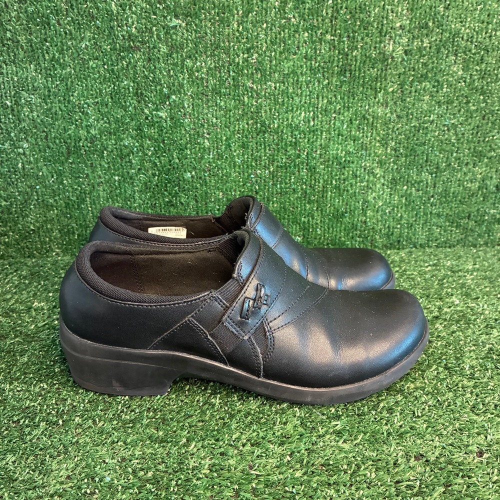 Clarks Angie Pearl Slip On Ortholite Career Loafer Shoes Black Womens Size 9.5 M